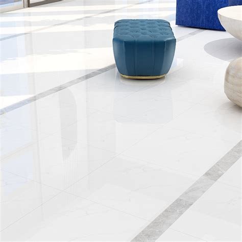 Floor Marble Look Porcelain Tile White Marble Polished Glazed Tile
