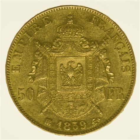 Frankreich Napoleon Iii 50 Francs 1859 Bb Pro Aurum Numismatik