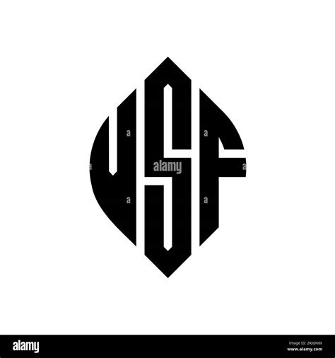 Vsf Circle Letter Logo Design With Circle And Ellipse Shape Vsf