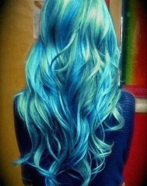 Beautiful Sea Green Blue Ombre Hair Hair Color Crazy Hair Styles