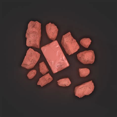 Clay Chunks Red 3d Model By Get Dead Entertainment