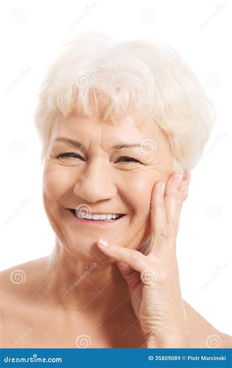 An Old Nude Woman S Head And Shoulders Stock Image Image Of Beauty