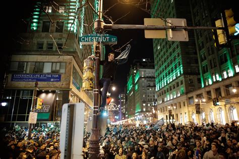 Eagles Fans Unleash A Half Century Of Anticipation On Downtown