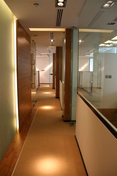 Corporate Office Corridor Design By Swiss Bureau Interior Design Llc