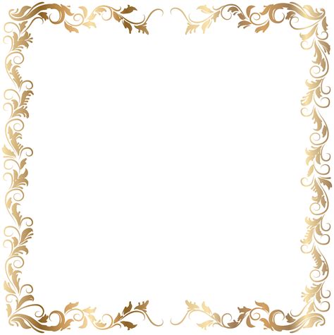 Maybe you would like to learn more about one of these? Border Deco Frame Gold Transparent PNG Image | Gallery ...