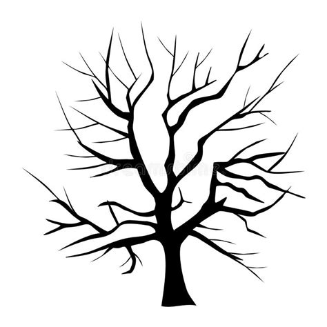 Oak Tree Winter Silhouette Stock Illustrations 2503 Oak Tree Winter