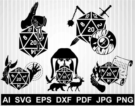 Dungeons And Dragons Svg Rpg Vector Design Geek Svg Free Dice Etsy