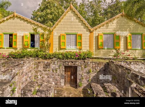 Modern And Old Buildings Romney Manor St Kitts West Indies Stock Photo