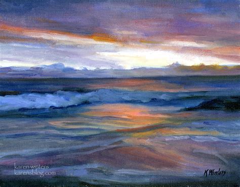 Sunset Surf California Seascape Oil Painting Karen Winters Blog