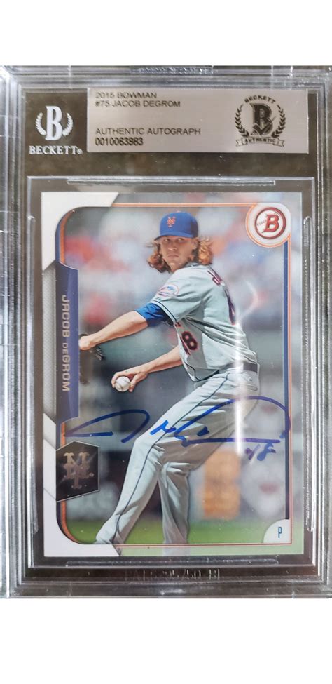 2014 bowman jacob degrom rookie baseball card new york mets pitcher. SALE! CONGRATULATIONS JACOB DEGROM ON WINNING THE NL CY ...