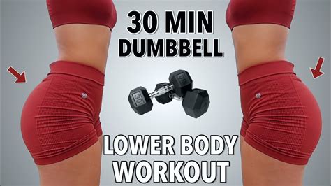 30 Min Dumbbell Glute Focused Workout Do This To Grow Your Booty