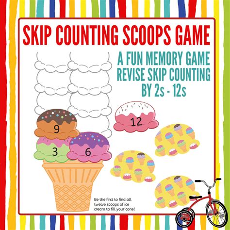 Printable Skip Counting Scoops Game