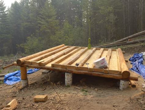 Off Grid Log Cabin Build Floor Construction