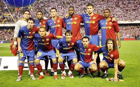Barcelona team group before the 2009 Champions League Final.
