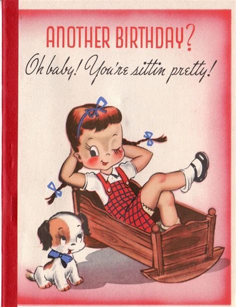 Vintage 1950s Another Birthday Greetings Card By Poshtottydesignz