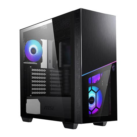 Msi Mpg Sekira 100r Black Mid Tower Tempered Glass Rgb Pc Gaming Case