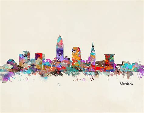 Cleveland Ohio Skyline By Bri Buckley