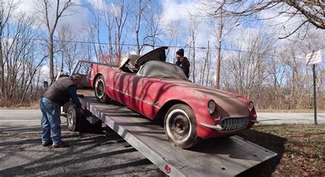 Rare 1954 Corvette Barn Find Sees Daylight For First Time In Half A Century