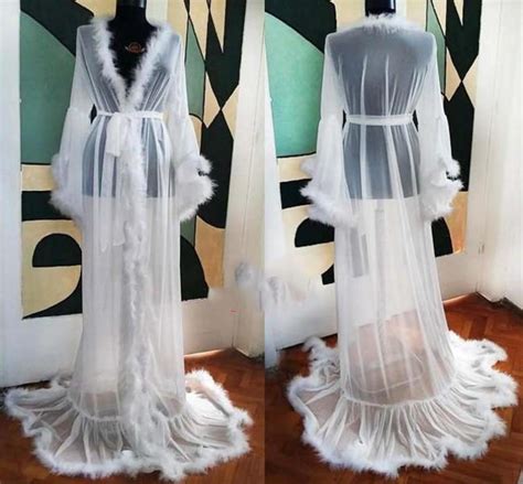2021 faux fur women bathrobe nightgown sleepwear bridal sheer robe bridesmaid bride gowns