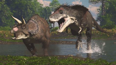Tyrannosaurus And Juvenile Triceratops By Paleoguy On Deviantart