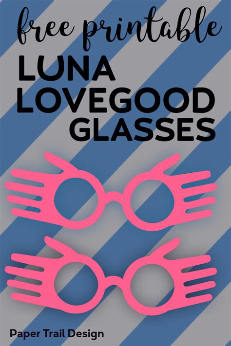 Luna Lovegood Brille Druckvorlage Luna Lovegood Kostum Selber Machen