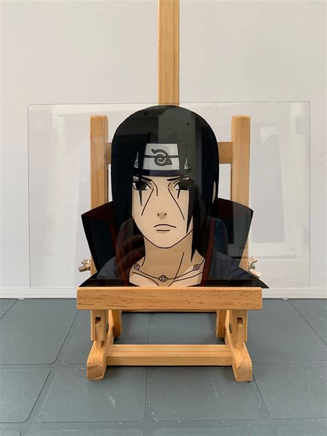 Glass Painting Itachi Peinture Sur Verre Naruto Animé Etsy