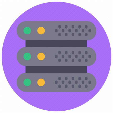 Server Rack Hosting Mainframe Storage Network System Icon