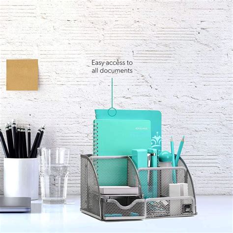 Mindspace Office Desk Organizer With 6 Compartments Drawer Pen