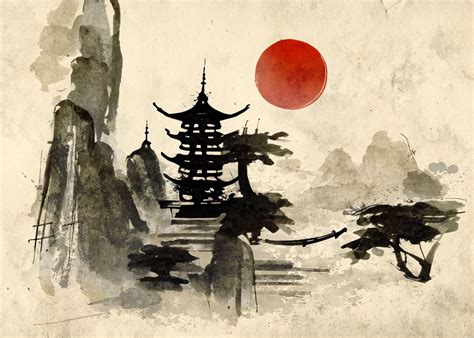 Japanese Landscape Poster By Mcashe Art Displate