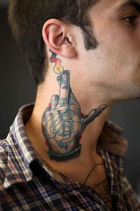 Neck Tattoo Designs For Men Mens Neck Tattoo Ideas