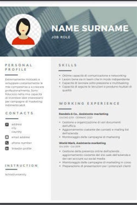 Cv Resume With Photo Modern Professional Cv Template Business