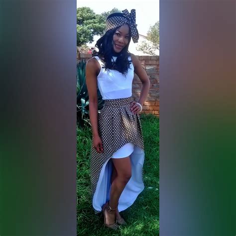 High Waisted Hi Low Traditional Skirt With Xhosa Print Traditional