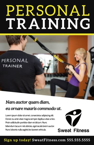 Personal Trainer Flyer Templates Mycreativeshop