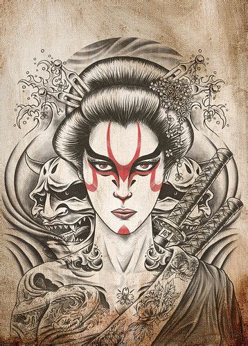 samurai geisha tattoo art tatuaje de dragón asiático arte geisha tatuajes asiáticos
