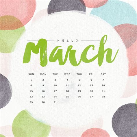March 2015 By To Live Beautifully Hello March Calendar Wallpaper