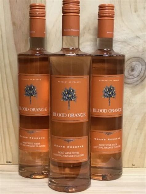 Blood Orange Rose Grand Reserve French Wine 750 Ml 3 Bottles Ebay