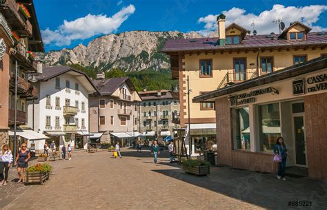 Cortina D Ampezzo Italien 19 Juli 2018 Historisches Zentrum Foto