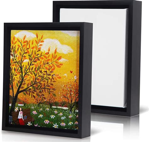 Blank 8x10 Stretched Canvases With Floating Frames Of 2 Pack