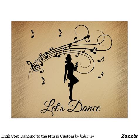High Step Dancing To The Music Custom Poster