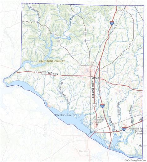 Map Of Limestone County Alabama Địa Ốc Thông Thái