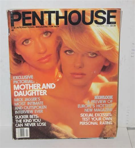 Penthouse Magazine March 1985 Motherdaughter Pictorial Cheri 986 Amber Lynn 199 Picclick