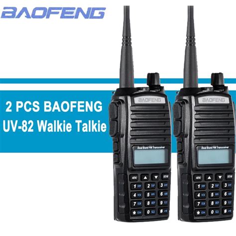 2pcs Baofeng Uv 82 Walkie Talkie 10km Hunting Ham Radio Ptt Two Way