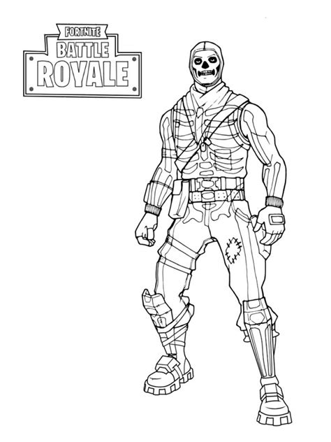 Fortnite skull trooper jonesy homemade printable coloring page for. Free printable Fortnite coloring pages for Kids