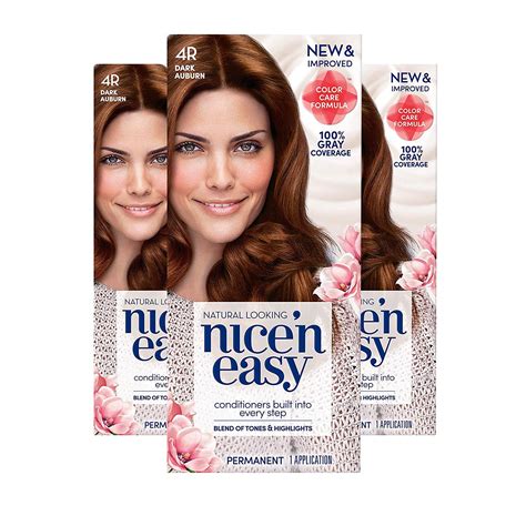 For people who dye their hair at home, they know that brassy hair is a real issue, especially getting red hair when you have dark hair is really difficult, and when i'd decide to get black or purple 11. Clairol Nice 'n Easy Hair Color 112/4R Dark Auburn 1 Kit ...