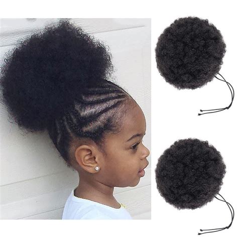 Afeels Afro Puff Drawstring Ponytail Hair 2packs Curly Ponytail Short