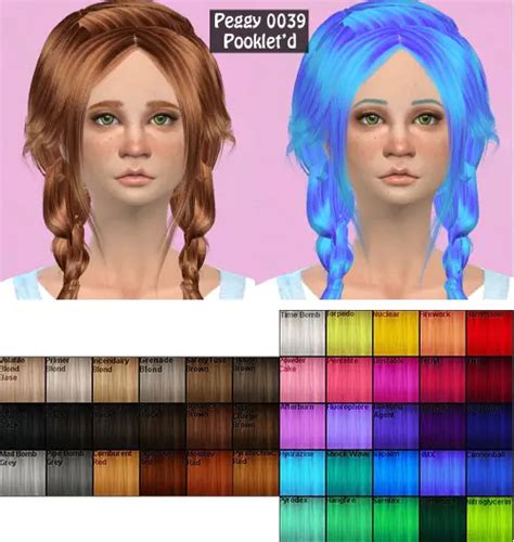 Annachibi`s Sims Peggy`s 0039 Hairstyle Retextured Sims 4 Hairs