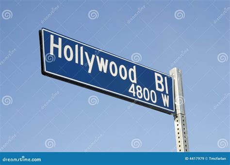 Hollywood Blvd Street Sign Royalty Free Stock Photography