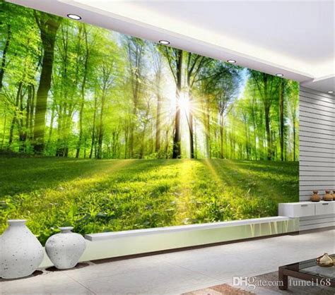 Further on 20 extraordinary smart diy paper wall decor have been showcased. Custom Mural Wallpaper Sunshine Forest Nature Landscape Wall Painting Living Room TV Background ...
