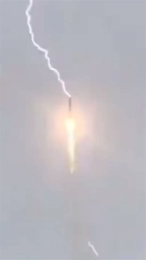Rocket Gets Struck By Lightning During Launch Soyuz Russian Rocket
