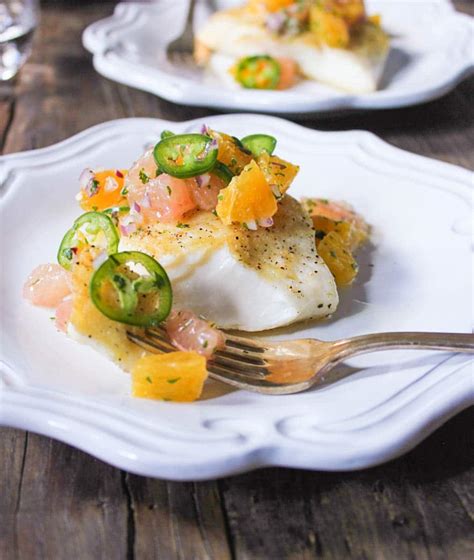 The paprika is completely optional. Pan-Seared Halibut with Citrus-Jalapeño Salsa - Domesticate ME